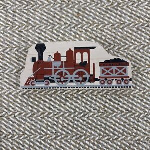 F & J Red Train Engine  Faline Cat's Meow Shelf Sitter Accessory